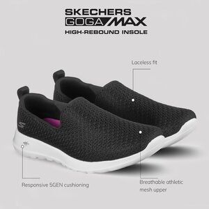 Skechers Black Goga Max Slip-On Sneakers